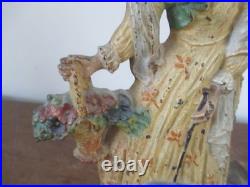 Antique Bradley Hubbard Victorian Garden Statue Lady Art Cast Iron Doorstop 7796