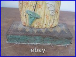 Antique Bradley Hubbard Victorian Garden Statue Lady Art Cast Iron Doorstop 7796