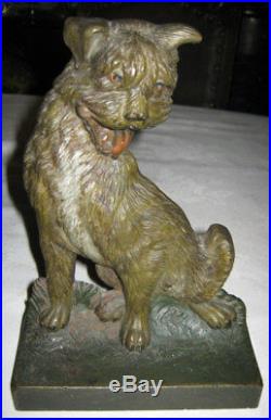 Antique Bradley Hubbard Wizard Of Oz Cairn Terrier Toto Statue Dog Art Doorstop