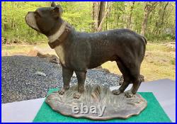 Antique Bredley & Hubbard CAST IRON BOSTON TERRIER Dog Door Stop