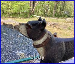 Antique Bredley & Hubbard CAST IRON BOSTON TERRIER Dog Door Stop