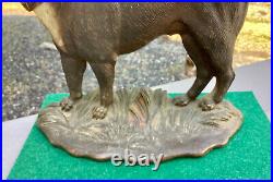 Antique Bredley & Hubbard CAST IRON BOSTON TERRIER Dog Door Stop