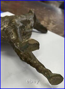 Antique Bronze Borzoi Russian Wolfhound Dog Doorstop Rare