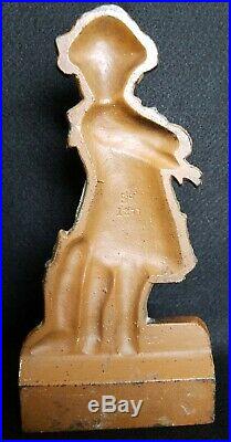 Antique CJO Cast Iron Judd 1271 Naughty Puss Cat Scratch Doorstop Girl Hubley