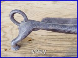 Antique Cast Iron 21 Dachshund Dog Boot Scraper Door Stop Open Mouth 27 Pounds