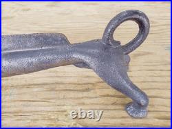 Antique Cast Iron 21 Dachshund Dog Boot Scraper Door Stop Open Mouth 27 Pounds