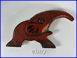 Antique Cast Iron Art Deco Elephant Mechanical Toy Nut Cracker Doorstop Hubley