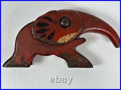 Antique Cast Iron Art Deco Elephant Mechanical Toy Nut Cracker Doorstop Hubley