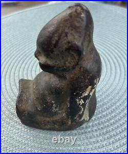 Antique Cast Iron Billiken Door Stop Statue Figurine