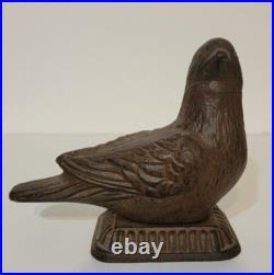 Antique Cast Iron Bird Door Stop Pigeon/Dove