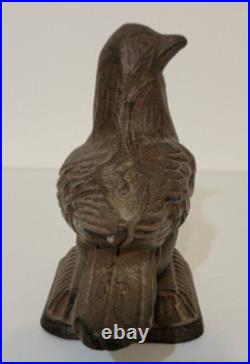 Antique Cast Iron Bird Door Stop Pigeon/Dove
