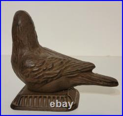 Antique Cast Iron Bird Door Stop Pigeon/Dove