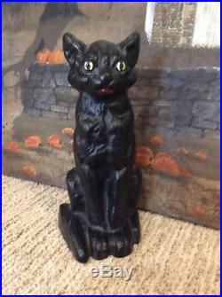 Antique Cast Iron Black Cat National Foundry Doorstop