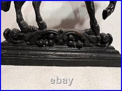 Antique Cast Iron Black HORSE Doorstop