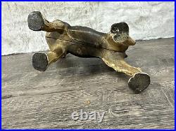 Antique Cast Iron Boston Terrier Bull Dog Door Stop Hubley Vintage Bulldog