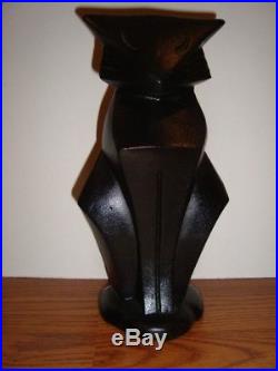 Antique Cast Iron Cat Statue Doorstop Sculpture Hubley Cubest Art Deco Cat Rare