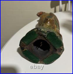 Antique Cast Iron Cockatiel Parrot Sculpture Door Stop 14