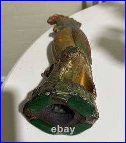 Antique Cast Iron Cockatiel Parrot Sculpture Door Stop 14