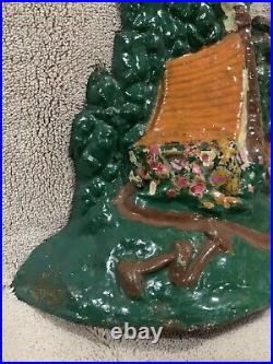 Antique Cast Iron Cottage In The Woods Doorstop Albany Foundry As Shown Antique Cast Iron Cottage In The Woods Doorstop Albany Foundry As Shown