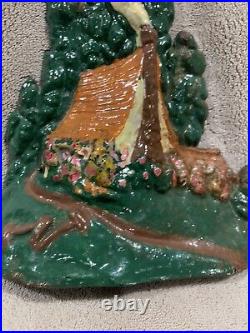Antique Cast Iron Cottage In The Woods Doorstop Albany Foundry As Shown Antique Cast Iron Cottage In The Woods Doorstop Albany Foundry As Shown