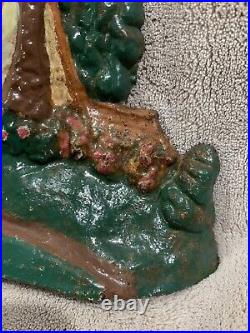 Antique Cast Iron Cottage In The Woods Doorstop Albany Foundry As Shown Antique Cast Iron Cottage In The Woods Doorstop Albany Foundry As Shown