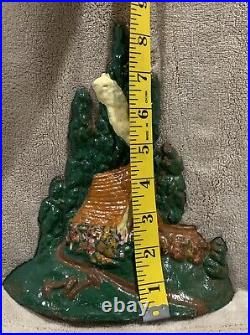 Antique Cast Iron Cottage In The Woods Doorstop Albany Foundry As Shown Antique Cast Iron Cottage In The Woods Doorstop Albany Foundry As Shown