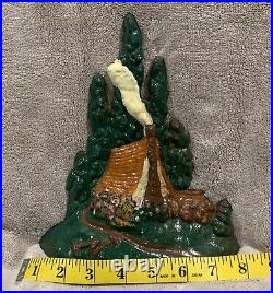 Antique Cast Iron Cottage In The Woods Doorstop Albany Foundry As Shown Antique Cast Iron Cottage In The Woods Doorstop Albany Foundry As Shown