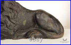 Antique Cast Iron Crouching Lion Doorstop