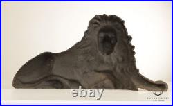Antique Cast Iron Crouching Lion Doorstop