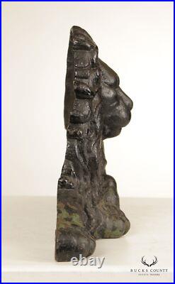Antique Cast Iron Crouching Lion Doorstop