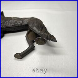 Antique Cast Iron Dog Doorstop Hubley Style Borzoi Whippet Wolf Hound Statue