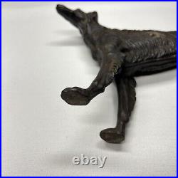 Antique Cast Iron Dog Doorstop Hubley Style Borzoi Whippet Wolf Hound Statue