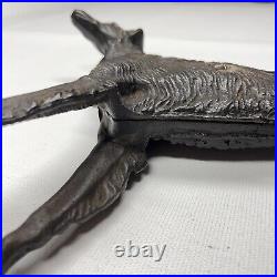 Antique Cast Iron Dog Doorstop Hubley Style Borzoi Whippet Wolf Hound Statue