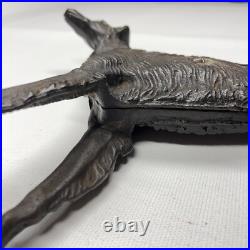 Antique Cast Iron Dog Doorstop Hubley Style Borzoi Whippet Wolf Hound Statue