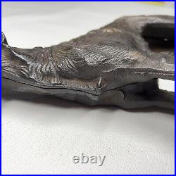 Antique Cast Iron Dog Doorstop Hubley Style Borzoi Whippet Wolf Hound Statue