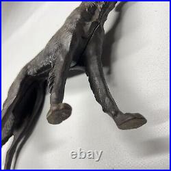 Antique Cast Iron Dog Doorstop Hubley Style Borzoi Whippet Wolf Hound Statue