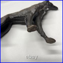 Antique Cast Iron Dog Doorstop Hubley Style Borzoi Whippet Wolf Hound Statue