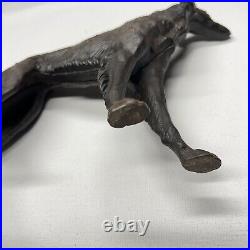 Antique Cast Iron Dog Doorstop Hubley Style Borzoi Whippet Wolf Hound Statue
