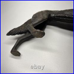 Antique Cast Iron Dog Doorstop Hubley Style Borzoi Whippet Wolf Hound Statue