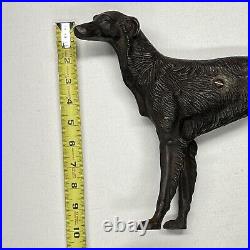 Antique Cast Iron Dog Doorstop Hubley Style Borzoi Whippet Wolf Hound Statue