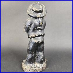 Antique Cast Iron Door Stop Jacktar 9 1/4