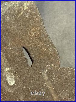 Antique Cast Iron Door Stop Little Boy Crossing Guard Police Officer Cop & Puppy