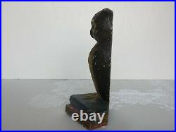 Antique Cast Iron Doorstop Owl On Stack Books Eastern Specialty Co