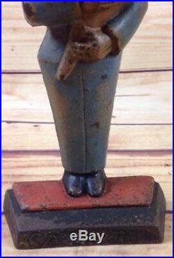 Antique Cast Iron Doorstop The Messenger By Hubley Designed By Fish