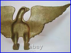 Antique Cast Iron Figural Eagle large doorstop display art spread winged footed