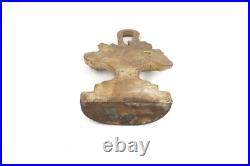 Antique Cast Iron Flower Basket Door Stop 8 1/4 Inches Tall