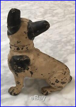 Antique Cast Iron French BULL DOG Doorstop Boston Terrier Boxer Statue Sitting