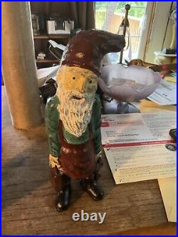 Antique Cast Iron Gnome Door Stop Or Yard Decor