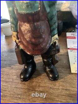 Antique Cast Iron Gnome Door Stop Or Yard Decor