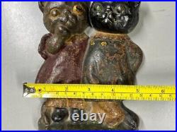 Antique Cast Iron HUBLEY Cat Twin Kittens Grace Drayton Doorstop Original Paint